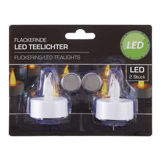 LED Teelicht 12er Set flackernd Ø4xH4,5cm Kunststoff weiß Kerzen Teelichter flammenlos batteriebetrieben