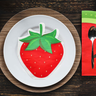 Servietten 'Früchte' 72er Set 3lagig Papier mehrfarbig stoffähnlich Tuch Motivservietten Zitrone Erdbeere Melone