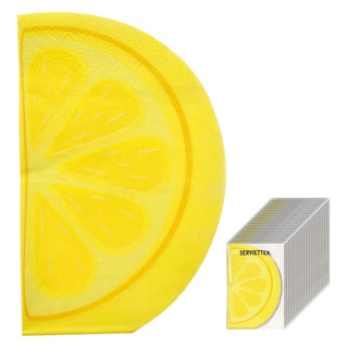 Servietten 'Früchte' 72er Set 3lagig Papier mehrfarbig stoffähnlich Tuch Motivservietten Zitrone Erdbeere Melone