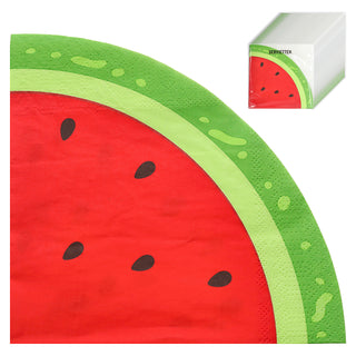 Servietten 'Früchte' 72er Set 3lagig Papier mehrfarbig stoffähnlich Tuch Motivservietten Zitrone Erdbeere Melone