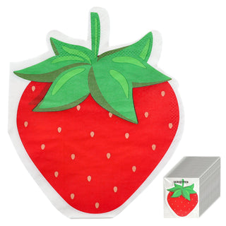 Servietten 'Früchte' 72er Set 3lagig Papier mehrfarbig stoffähnlich Tuch Motivservietten Zitrone Erdbeere Melone