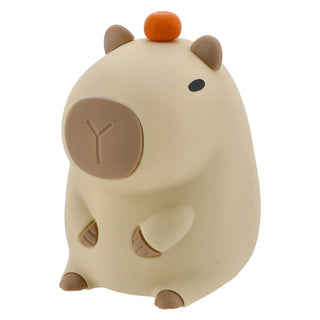 LED Leuchte 'Capybara' SoftTouch beige 8x12cm Silikon Kunststoff warmweiß Farbwechsel USB-C Ladekabel LED-Figur Nachtlicht Kinderzimmerlampe