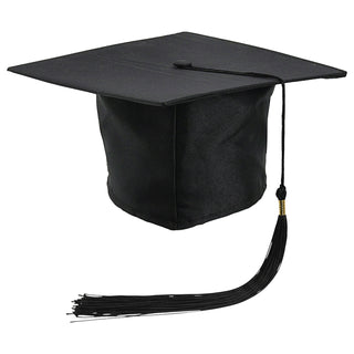 Hut mit Quaste Absolvent schwarz 22,5x22x5x1cm Polyester Faschingskostüm Kopfbedeckung Verkleidung Doktorhut Mottoparty