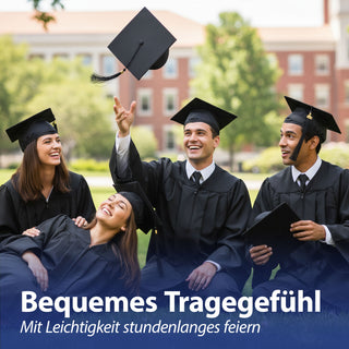 Hut mit Quaste Absolvent schwarz 22,5x22x5x1cm Polyester Faschingskostüm Kopfbedeckung Verkleidung Doktorhut Mottoparty