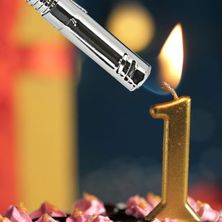 Stabfeuerzeug 3er Set flexibel 3 Farben ABS Eisen 4,5x27x2cm Feuerzeug nachfüllbar regulierbare Flamme Sturmfeuerzeug biegbar