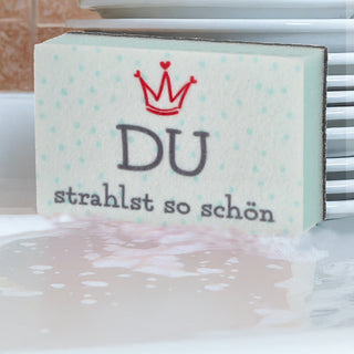 Spülschwamm 6er Set 6 Design10,5x7x3cm Polyester bunt bedruckt Haushaltsschwamm Reinigungsschwamm