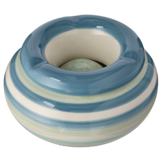 Sturmaschenbecher 'Stripes' 2er Set Ø11,0x6,5cm Dolomit blau/grün rosa/pink weiß Aschenbecher Windaschenbecher