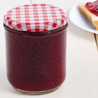 Einmachglas 6er Set 450ml 8x10cm Glas Metall Schraubdeckel rot-weiß kariert Konservenglas Twist-Off Rundglas Einmachen Aufbewahren