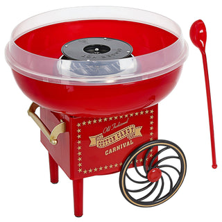 Zuckerwatte Maschine rot gold 29x28cm Kunststoff Cotton Candy Jahrmarkt Zuckerwattengerät Küchenmaschine Zucker