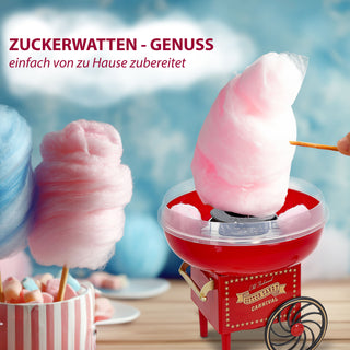 Zuckerwatte Maschine rot gold 29x28cm Kunststoff Cotton Candy Jahrmarkt Zuckerwattengerät Küchenmaschine Zucker