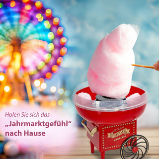 Zuckerwatte Maschine rot gold 29x28cm Kunststoff Cotton Candy Jahrmarkt Zuckerwattengerät Küchenmaschine Zucker