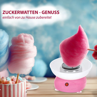 Zuckerwatte Maschine rosa weiß 27x16cm Kunststoff Cotton Candy Jahrmarkt Zuckerwattengerät Küchenmaschine Zucker