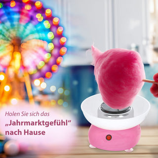 Zuckerwatte Maschine rosa weiß 27x16cm Kunststoff Cotton Candy Jahrmarkt Zuckerwattengerät Küchenmaschine Zucker