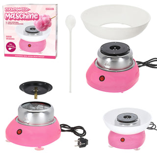 Zuckerwatte Maschine rosa weiß 27x16cm Kunststoff Cotton Candy Jahrmarkt Zuckerwattengerät Küchenmaschine Zucker