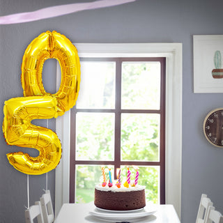 Folienballon Zahl Fünfzig 50 gold H100cm BOPA/PET Luftballon Ballondekoration Partyballon Zahlenballon Geburtstag