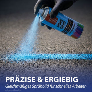 Kreidespray 14er Set VOC 32% 7 Farben Dosenvolumen 250ml Sprühkreide Markierungsspray Dosenspray wasserlöslich Kreidefarbe temporär