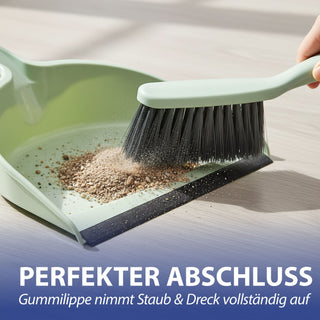 Kehrgarnitur zweiteilig Kunststoff 22x30cm verschiedene Farben Handfeger Kehrschaufel Besen Schaufel Reinigungsset Haushaltshelfer