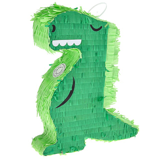 Pinata Dinosaurier 12x18x4cm Papier grün zum Aufhängen und Befüllen Partyspiel Geburtstagsdeko Mottoparty Geschenkidee
