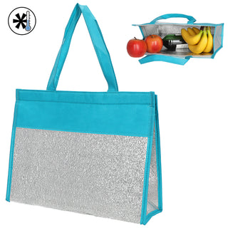 Kühltasche 3er Set Polyester Aluminium rot blau schwarz 39x29x13cm Fassungsvermögen 10 Liter Klettverschluss Tasche isoliert