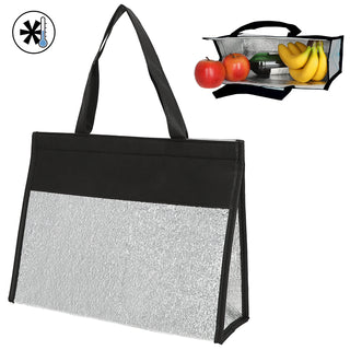 Kühltasche 3er Set Polyester Aluminium rot blau schwarz 39x29x13cm Fassungsvermögen 10 Liter Klettverschluss Tasche isoliert