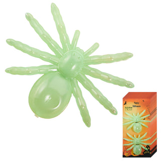 Spinnen 'Glow in the Dark' 12x2er Set 10x7cm Kunststoff Halloween-Deko Gruselspinne leuchtet im Dunkeln  Leuchtspinne