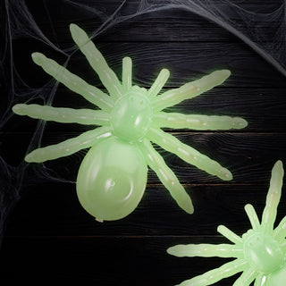 Spinnen 'Glow in the Dark' 12x2er Set 10x7cm Kunststoff Halloween-Deko Gruselspinne leuchtet im Dunkeln  Leuchtspinne