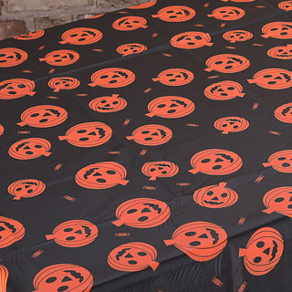 Tischdecke Halloween 4er Set Kunststoff 140x270cm Spinnennetz Kürbisgesicht Tischauflage Plastikdecke