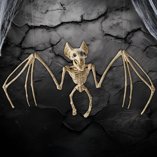 Fledermausskelett zum Aufhängen 3er Set Kunststoff 30x16x6cm Halloween Gruselparty Tierskelett Dekoobjekt