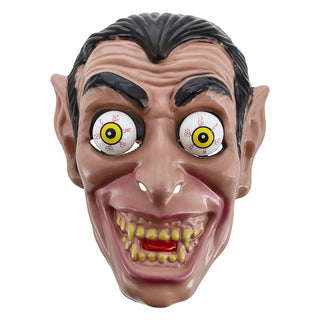 Halloween Glubschaugen Maske 3er Set mehrfarbig 20x25,5x10cm Kunststoff Dracula Zombi Clown Gesichtsmaske