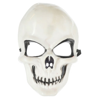 LED Halloween Totenkopf 4er Set 16x24x7cm Kunststoff weiß schwarz 3 LEDs bunt leuchtend Gruseldekoration