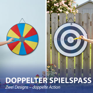 Wurfspiel Klettball Set Ø 50cm Polyester Kunststoff Zielscheibe drei Bälle Softdart Haftbälle Zielwerfen Geschicklichkeitsspiel Outdoor