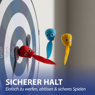 Wurfspiel Klettball Set Ø 50cm Polyester Kunststoff Zielscheibe drei Bälle Softdart Haftbälle Zielwerfen Geschicklichkeitsspiel Outdoor