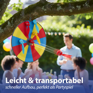 Wurfspiel Klettball Set Ø 50cm Polyester Kunststoff Zielscheibe drei Bälle Softdart Haftbälle Zielwerfen Geschicklichkeitsspiel Outdoor