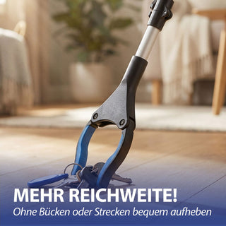 Greifarm mit Magnet 3x91x10cm Kunststoff Aluminium Greifhilfe Werkzeug klappbar Magnetfunktion Haushaltshilfe rückenschonend