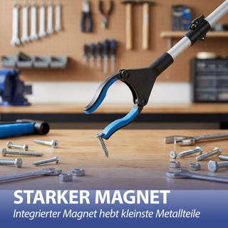 Greifarm mit Magnet 3x91x10cm Kunststoff Aluminium Greifhilfe Werkzeug klappbar Magnetfunktion Haushaltshilfe rückenschonend