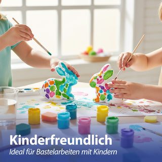 DIY Osterhase 8er Set zum Bemalen Styropor stehend sitzend Styropor-Hasen Osterdekoration basteln Hasen kreativ gestalten