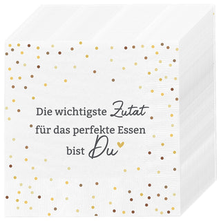 Servietten 'Schlaraffenland' 80er Set 33x33cm 3-lagig Papierserviette grau rosa weiß schwarz stoffähnlich Tuch Tischdeko