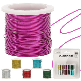 Basteldraht 36er Set 3,40m Eisen gold silber pink rot grün türkis Wickeldraht Floristikdraht Draht zum Basteln Deko Gestecke Adventskranz Blumendekoration