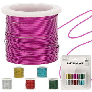 Basteldraht 36er Set 3,40m Eisen gold silber pink rot grün türkis Wickeldraht Floristikdraht Draht zum Basteln Deko Gestecke Adventskranz Blumendekoration
