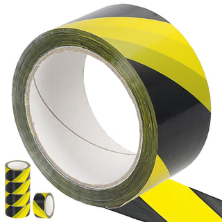 Markierungs-Klebeband Absperrband schwarz gelb 5,5cm breit 66m lang 6er Pack
