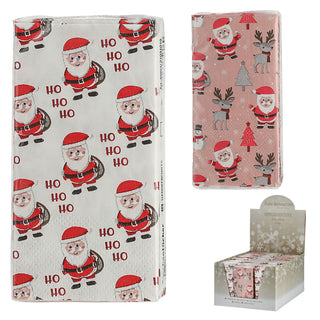 Taschentücher 'Santa' 36x10er Pack Display 5x11x2cm Papier 3lagig Papiertaschentücher Tempo Nikolaus Rentier Tannenbaum HoHoHo 2 Motive