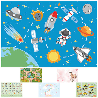 Schreibtischunterlage 6er Set Kindermotive 65x45cm Kunststoff mehrfarbig Unterlage Tischmatte Kinderschreibtisch-Unterlage