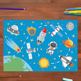 Schreibtischunterlage 6er Set Kindermotive 65x45cm Kunststoff mehrfarbig Unterlage Tischmatte Kinderschreibtisch-Unterlage