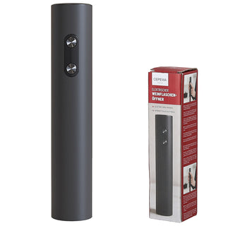 Elektrischer Weinflaschenöffner Kunststoff schwarz 4,5x22,5cm Flaschenöffner Entkorken per Knopfdruck batteriebetrieben Korkenzieher