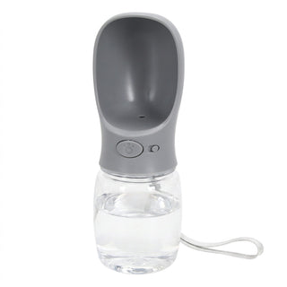 1/2x Hundetrinkflasche 7,5x22cm ABS PET weiß grau 350ml BPA-frei Wasserflasche Hunde to go Trinknapf Auslaufsicher Wasserspender