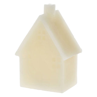 LED Echtwachskerze Haus 2er Set creme 7,5x16x6x7,6cm Flackerfunktion Timerfunktion batteriebetrieben Weihnachtsdeko