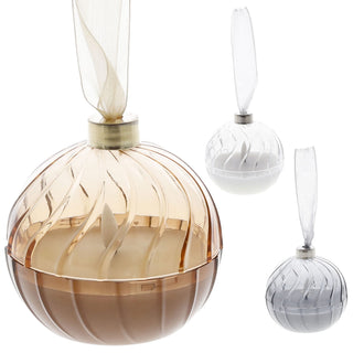 LED Echtwachskerze Christbaumkugel 3er Set gold silber weiß Ø9cm Wachs Kunststoff Flackerfunktion Timerfunktion batteriebetrieben Kugel zum Aufhängen