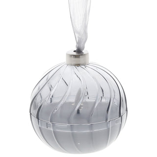 LED Echtwachskerze Christbaumkugel 3er Set gold silber weiß Ø9cm Wachs Kunststoff Flackerfunktion Timerfunktion batteriebetrieben Kugel zum Aufhängen