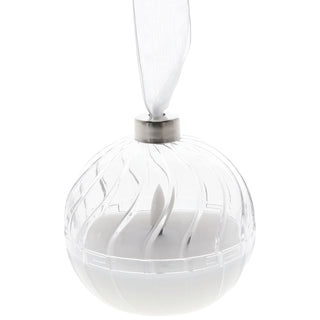 LED Echtwachskerze Christbaumkugel 3er Set gold silber weiß Ø9cm Wachs Kunststoff Flackerfunktion Timerfunktion batteriebetrieben Kugel zum Aufhängen