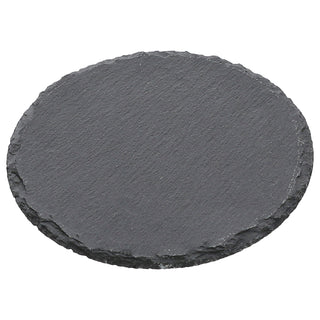 Schieferplatte 6er Set Ø20cm Schiefer rund mit drei Filzschonern Tischuntersetzer Steinplatte Servierplatte Untersetzer Dekoteller